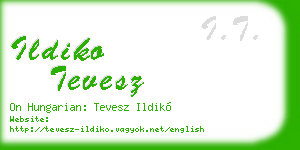 ildiko tevesz business card
