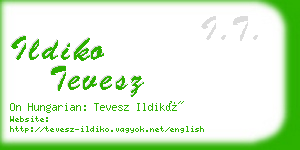 ildiko tevesz business card